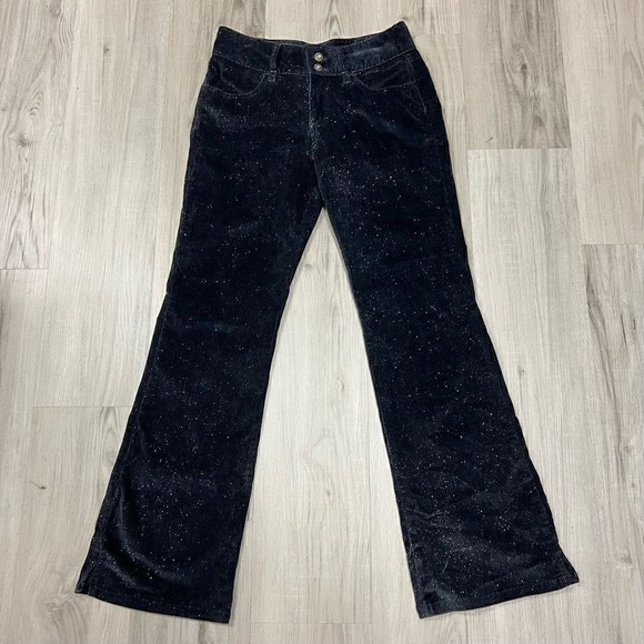 UNIONBAY Pants - EUC vintage y2k Union Bay black corduroy pants silver glitter throughout sz 3
